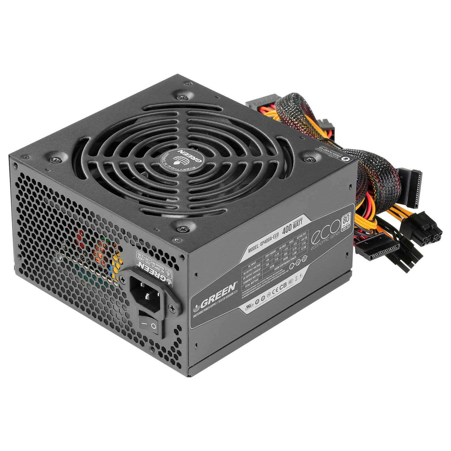 منبع تغذیه گرین مدل GP400A-ECO Rev3.1 منبع تغذیه گرین مدل GP400A-ECO Rev3.1