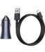 شارژر فندکی باسئوس مدل tzccjd-a0g به همراه کابل تبدیل USB-C