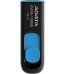 فلش مموری کشویی ای‌دیتا مدل DashDrive UV128 ظرفیت 128GB، رابط USB 3.0 با سرعت خواندن 90 و نوشتن 40 مگابایت بر ثانیه، طراحی بدون درپوش و بدنه مات ضدخش و گردوغبار