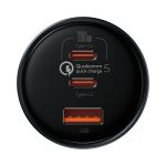 شارژر فندکی 160 وات باسئوس مدل TZCCZM-0G به همراه کابل USB-C