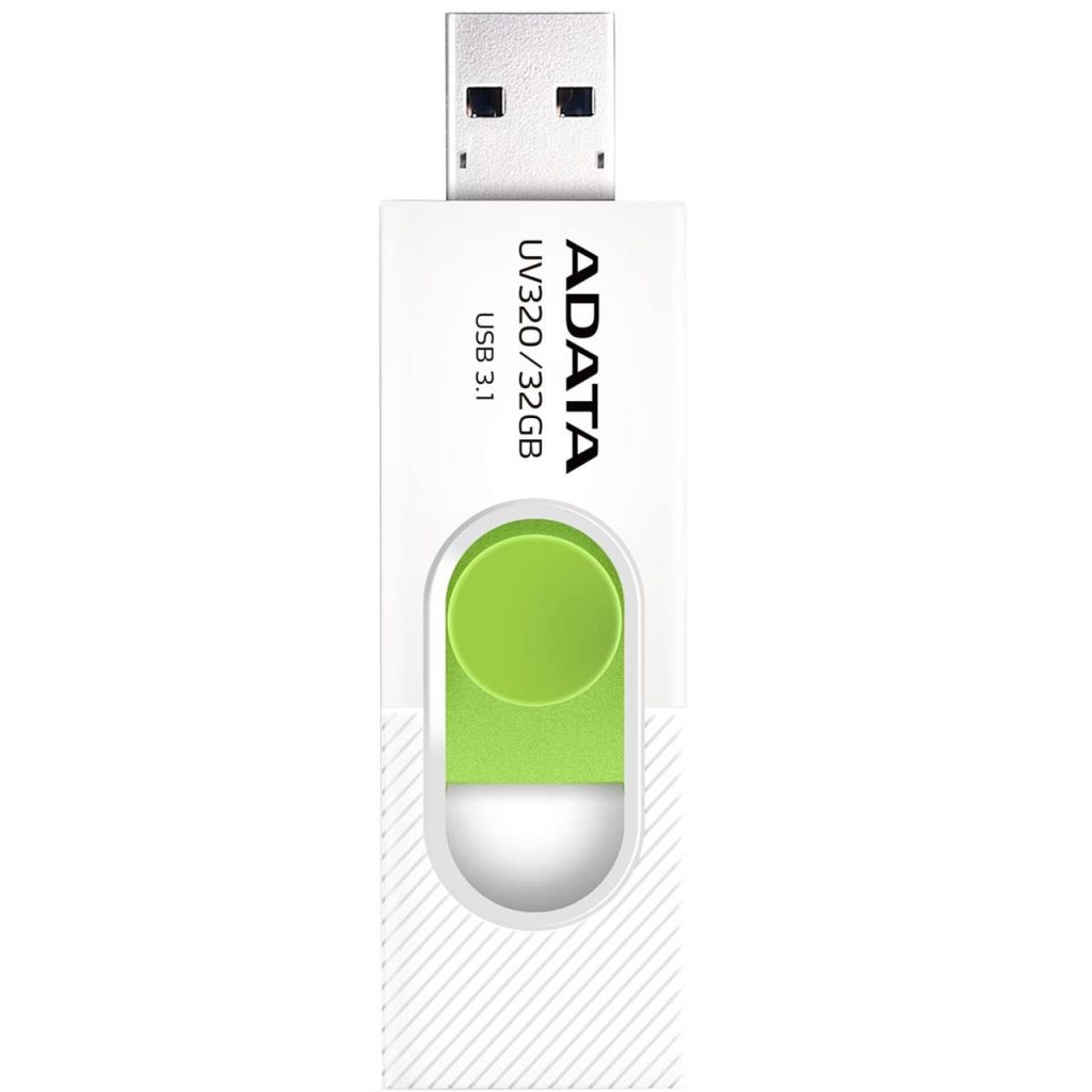 فلش مموری 32 گیگابایت ای دیتا مدل UV320 با درگاه USB 3.1 کشویی و سازگار با ویندوز، مک و لینوکس، مناسب انتقال سریع اطلاعات تا 10 گیگابیت بر ثانیه