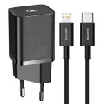 شارژر دیواری باسئوس مدل TZCCSUP-20W به همراه کابل تبدیل لایتنینگ