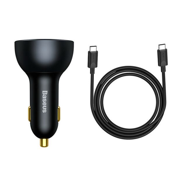 شارژر فندکی 160 وات باسئوس مدل TZCCZM-0G به همراه کابل USB-C
