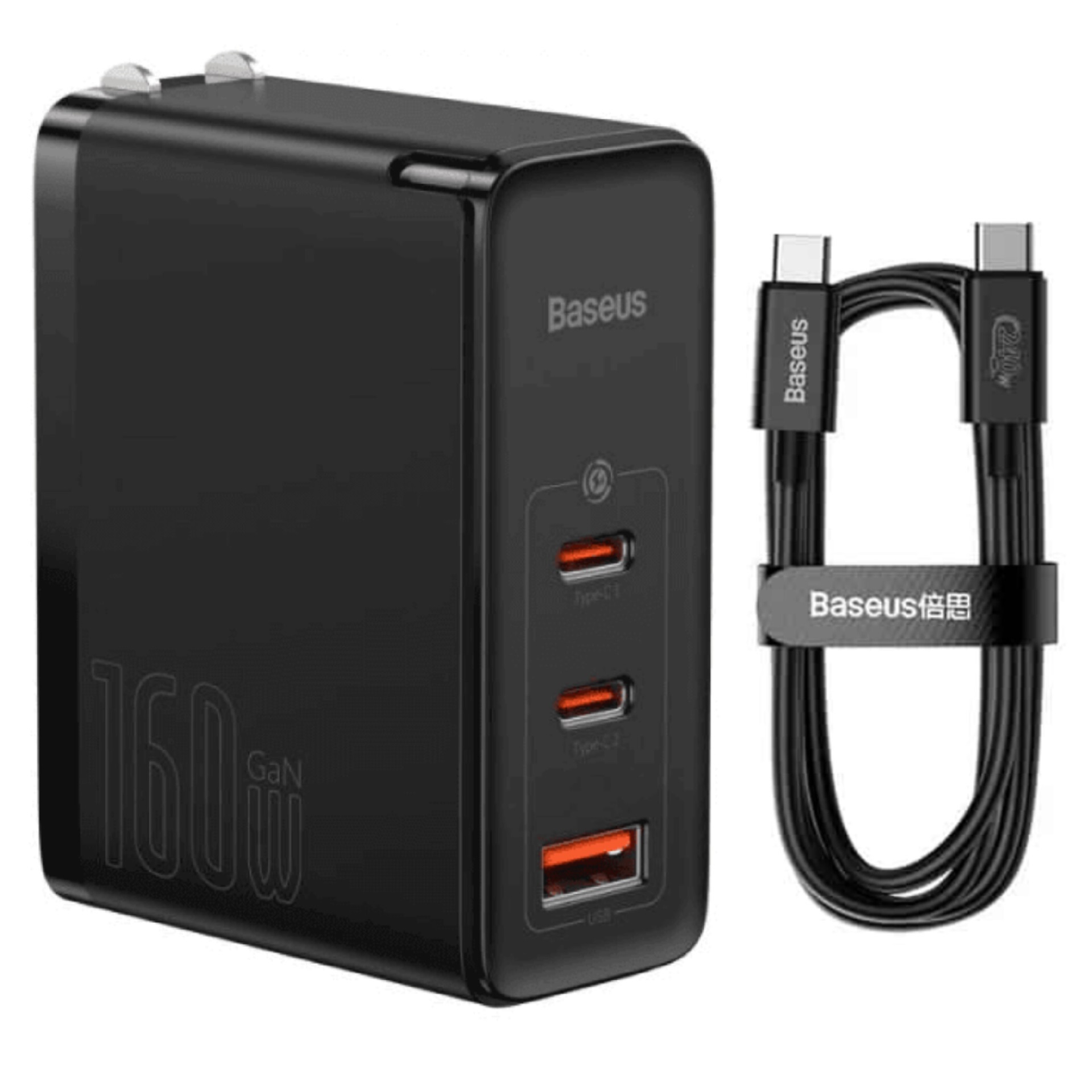 شارژر دیواری 160 وات باسئوس مدل GaN5 Pro به همراه کابل تبدیل USB-C شارژر دیواری 160 وات باسئوس مدل GaN5 Pro به همراه کابل تبدیل USB-C