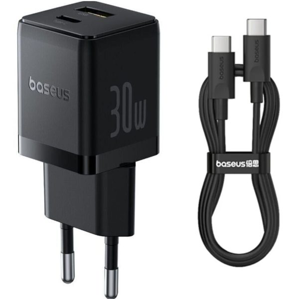 شارژر دیواری 30 وات بیسوس مدل Palm 30W  به همراه کابل USB-C
